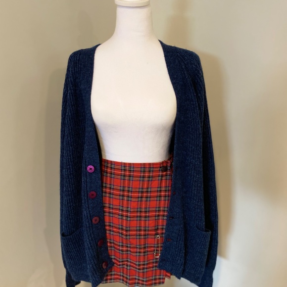 Vintage Parkhurst Cardigan – Women’s M – Navy – Cozy Canadian Made - Picture 3 of 12